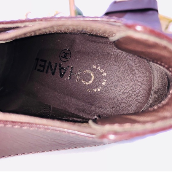 Chanel CC Turn Lock Brown Ankle Boots Booties - Picture 8 of 8